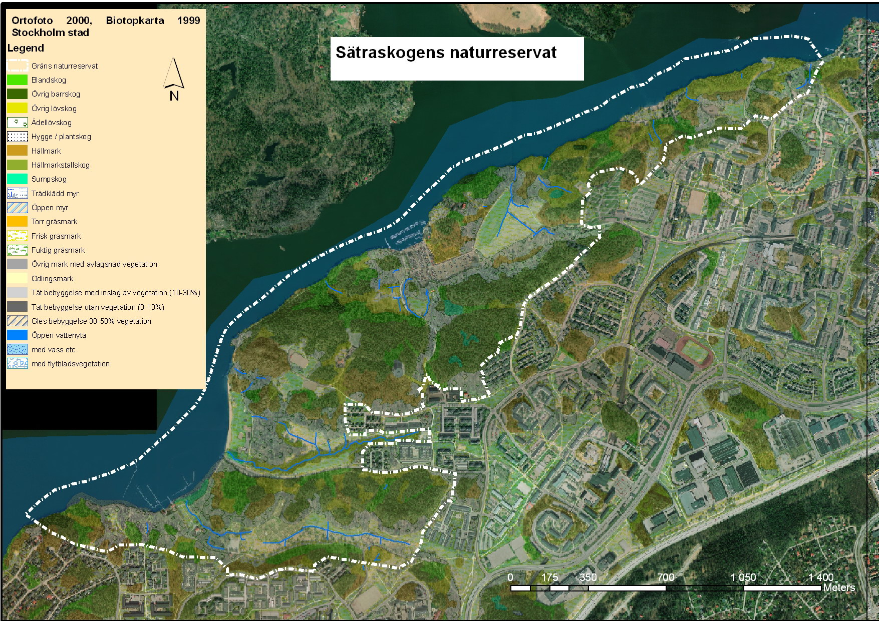 Sätraskogens Naturreservat - Karta